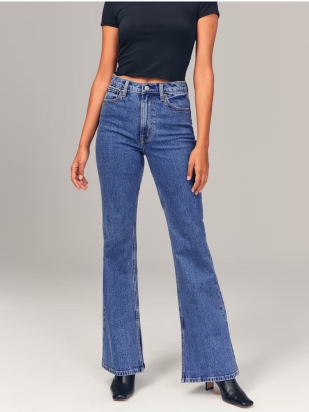 Abercrombie & Fitch The Flare Ultra High Rise Curve Love Jeans Size 25 Size 0